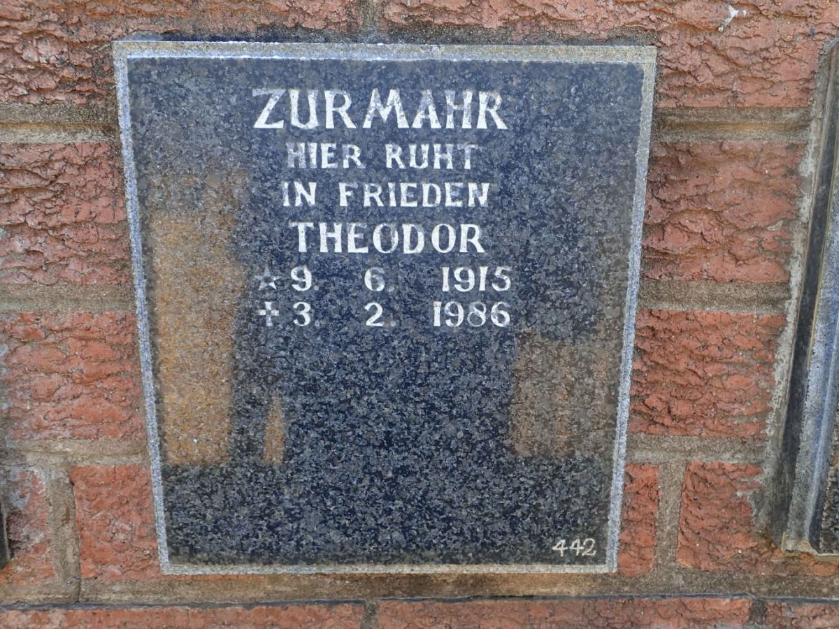 ZURMAHR Theodor 1915-1986