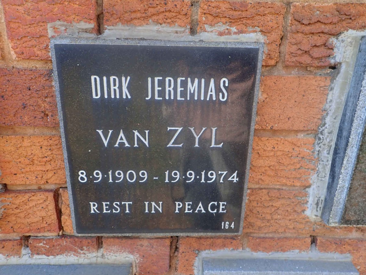 ZYL Dirk Jeremias, van 1909-1974
