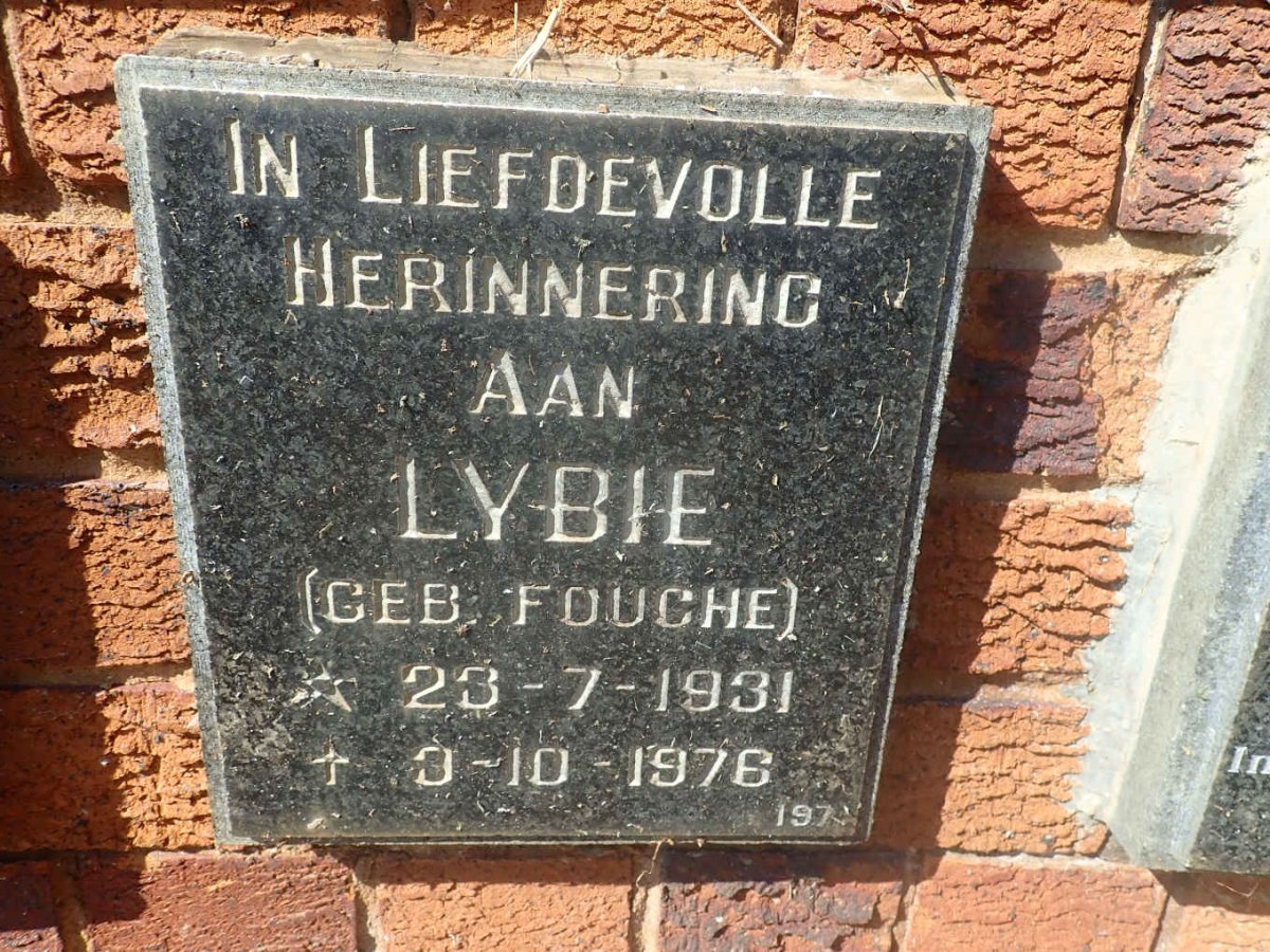 ? Lybie nee FOUCHE 1931-1976