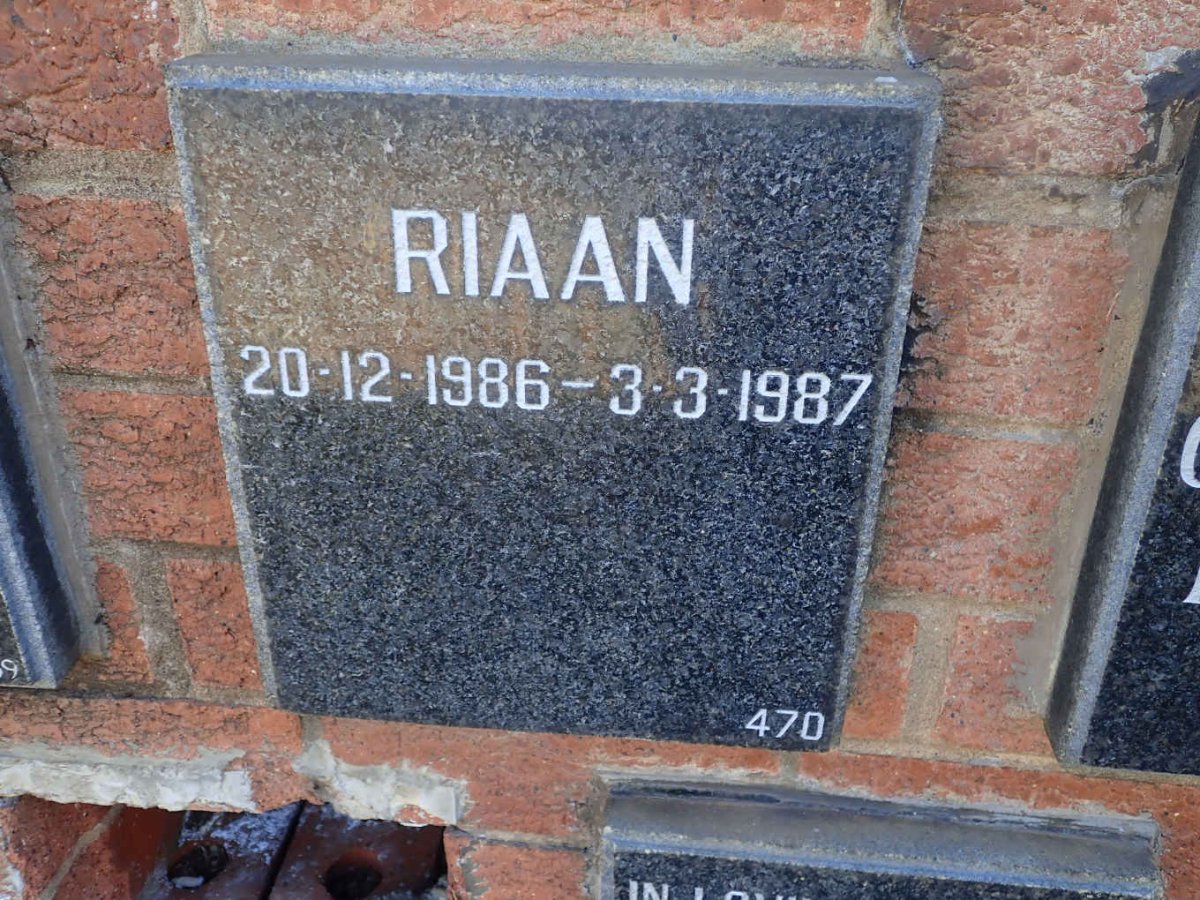 ? Riaan 1986-1987