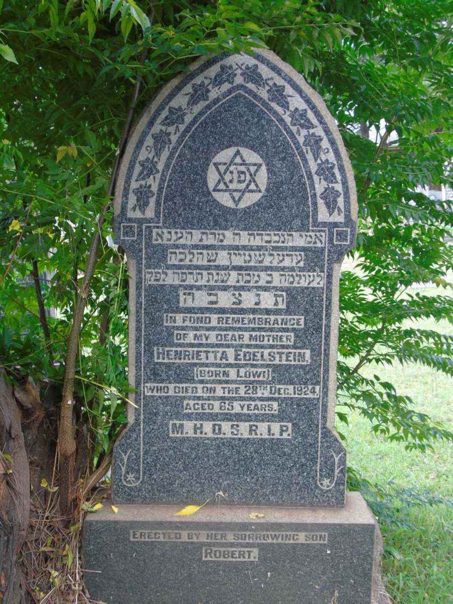 EDELSTEIN Henrietta nee LOWI -1924