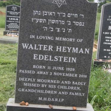 EDELSTEIN Walter Heyman 1929-2016