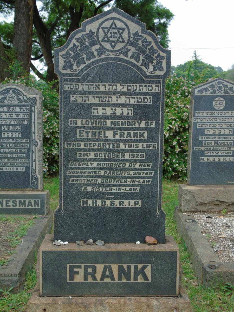 FRANK Ethel -1929