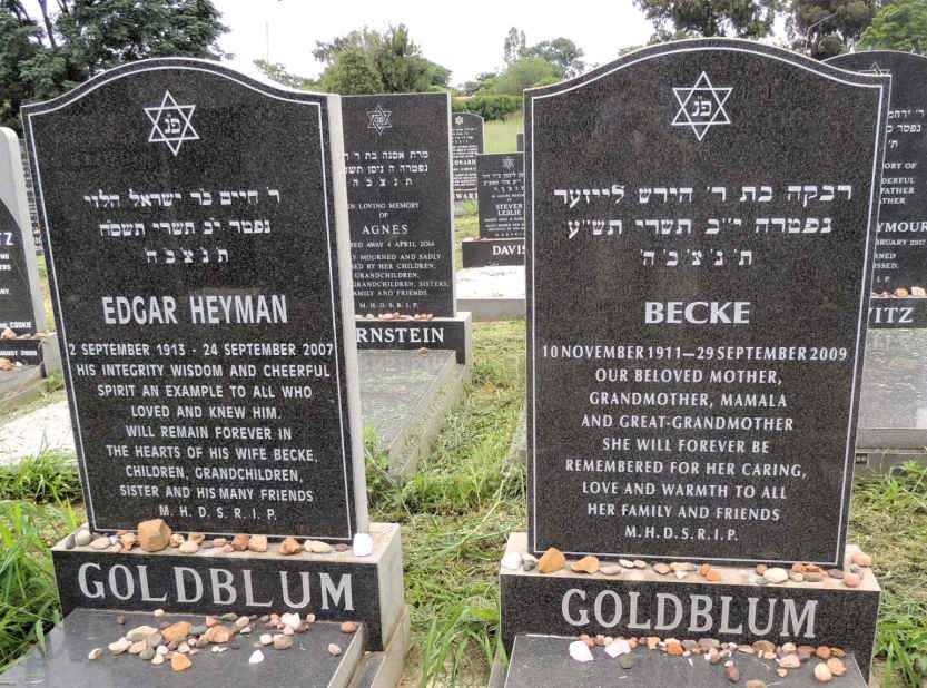 GOLDBLUM Edgar Heyman 1913-2007 & Becke 1911-2009