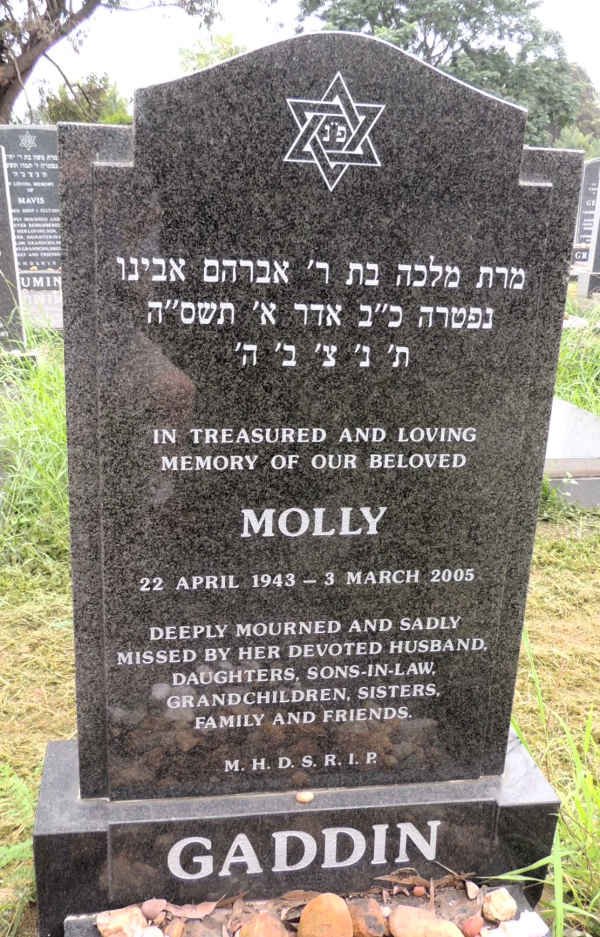 GADDIN Molly 1943-2005