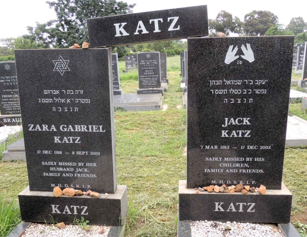 KATZ Jack 1913-2003 & Zara Gabriel 1918-2003