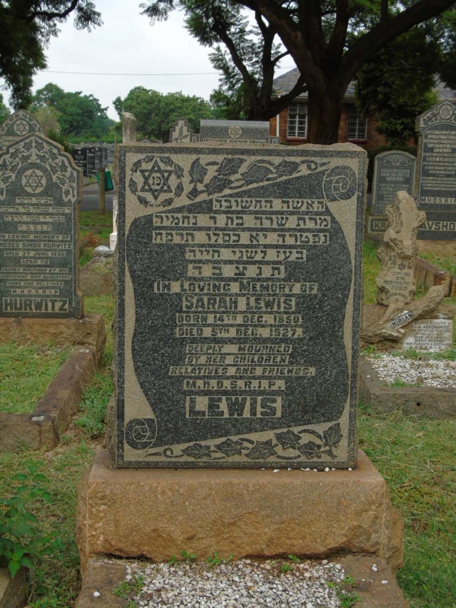 LEWIS Sarah 1850-1927