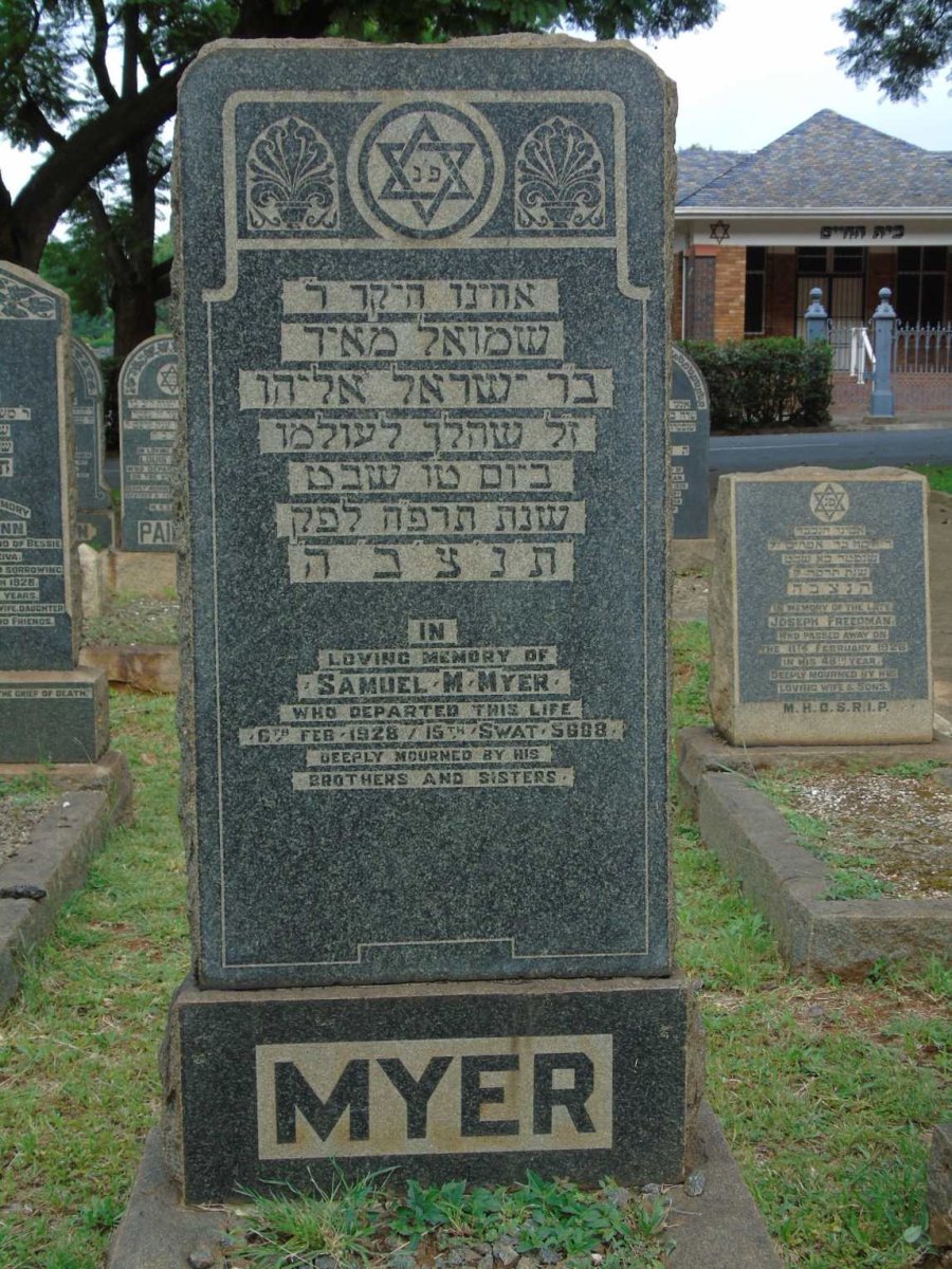MYER Samuel M. -1928