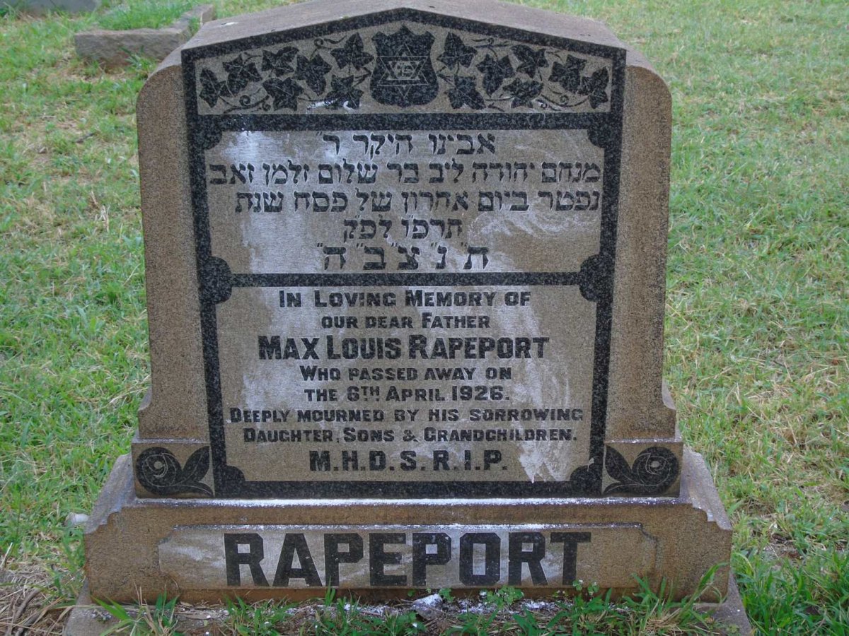 RAPEPORT Max Louis -1926