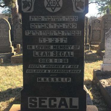 SEGAL Leah  -1936