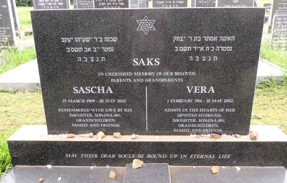SAKS Sascha 1909--2002 & Vera 1914-2002