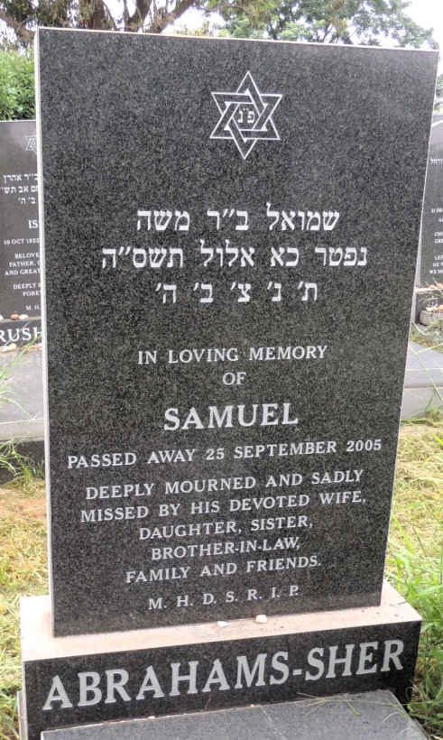 SHER Samuel, ABRAHAMS -2005