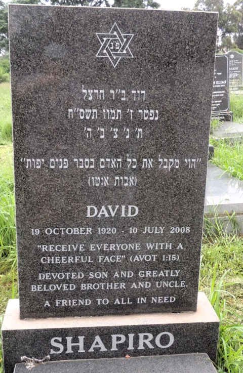 SHAPIRO David 1920-2008