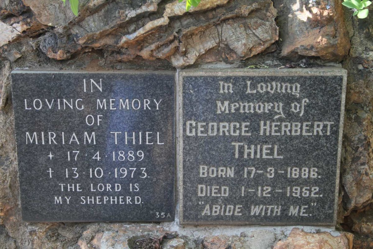 THIEL George Herbert 1886-1952 :: THIEL Miriam 1889-1973