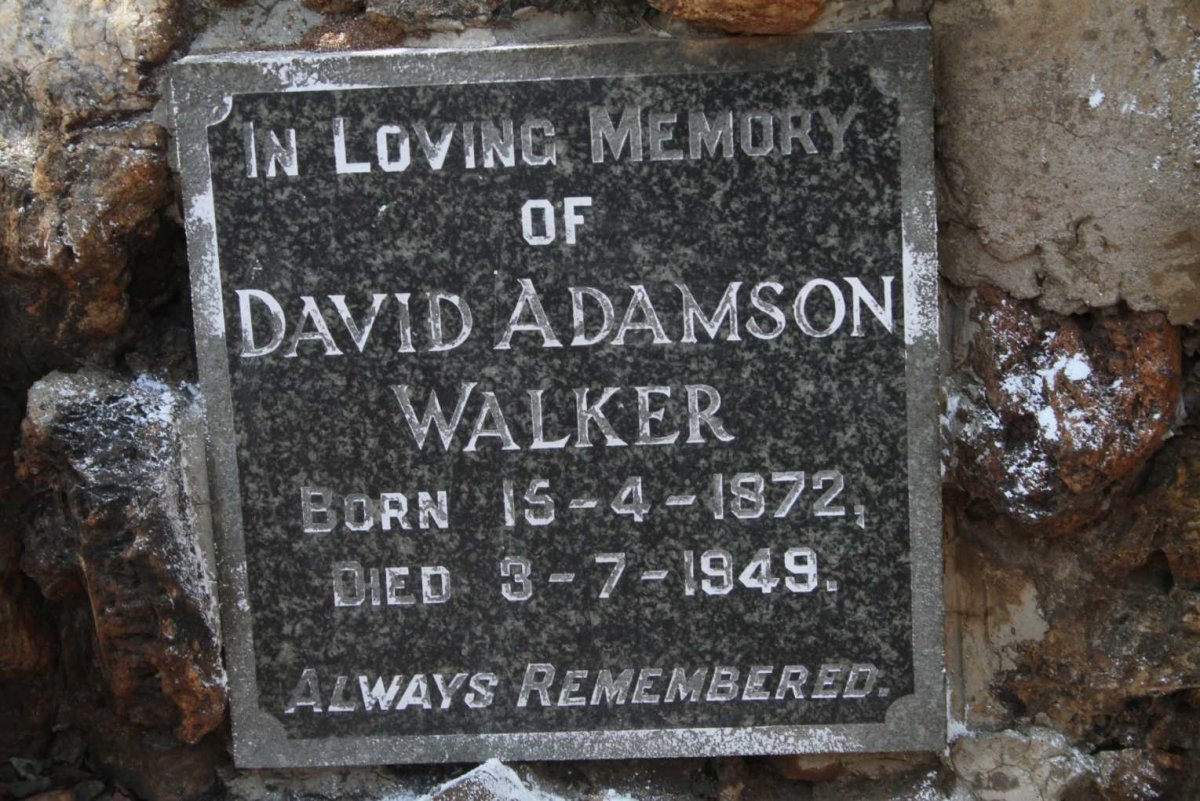WALKER David Adamson 1872-1949