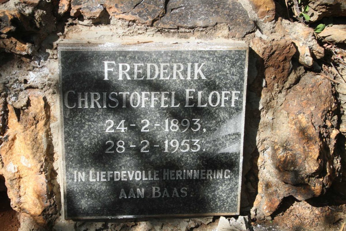 ELOFF Frederik Christoffel 1893-1953