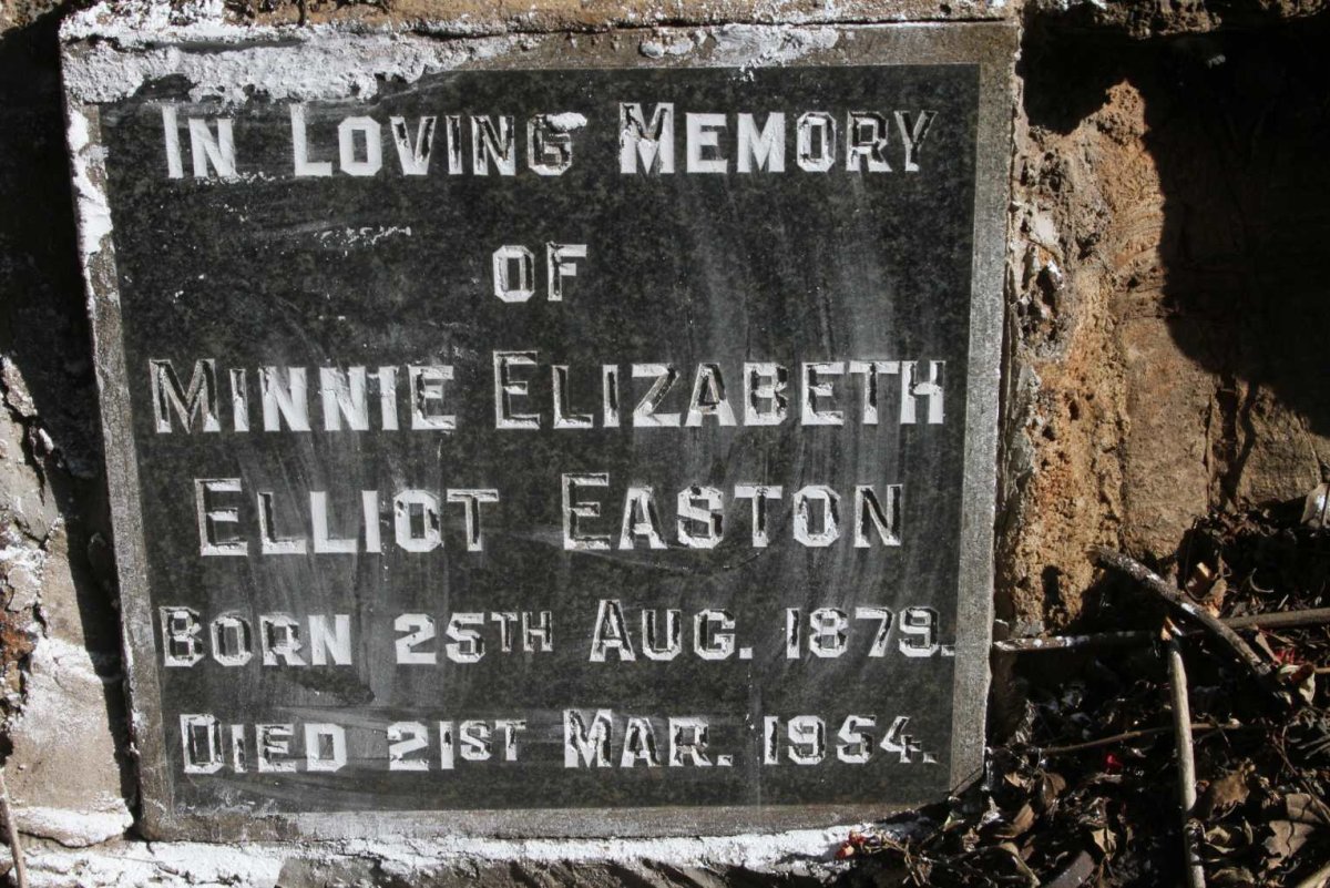 EASTON Minnie Elizabeth Elliot 1879-1954