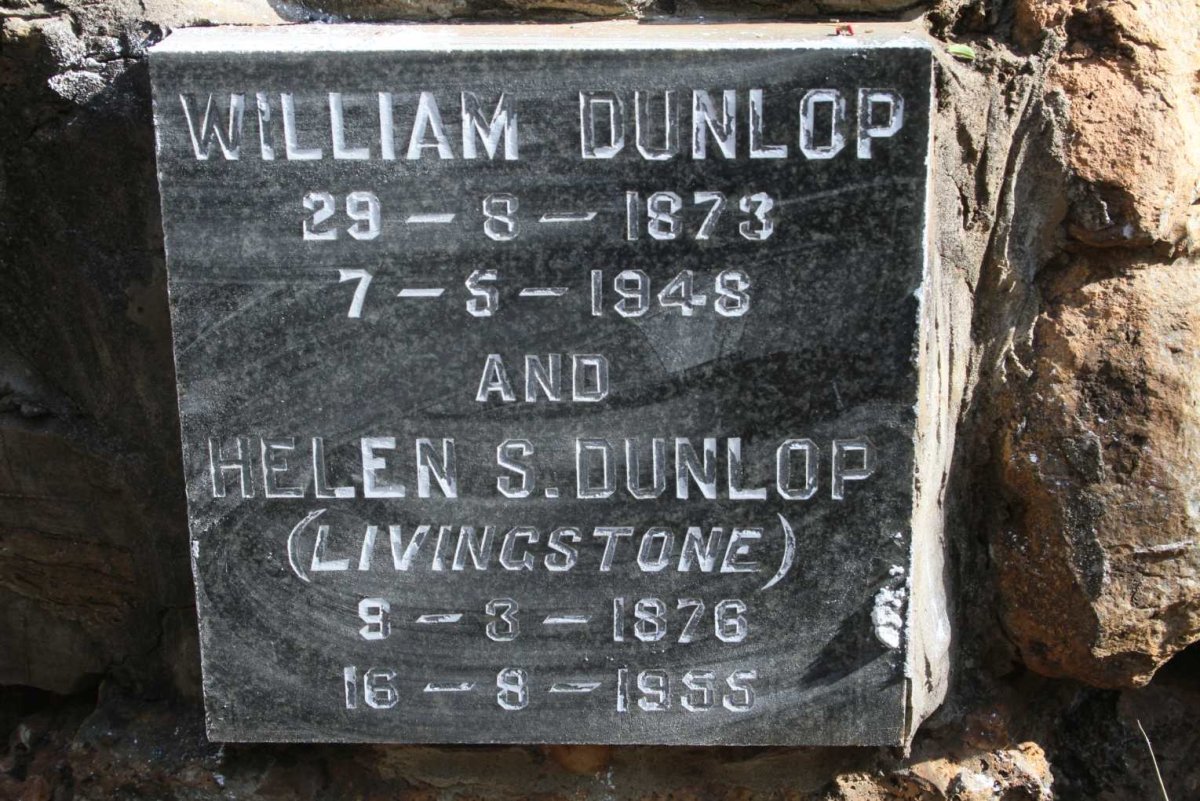 DUNLOP William 1873-1948 & Helen S. LIVINGSTONE 1876-1955