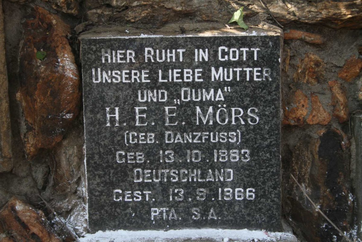 MORS H.E.E. nee DANZFUSS 1883-1966