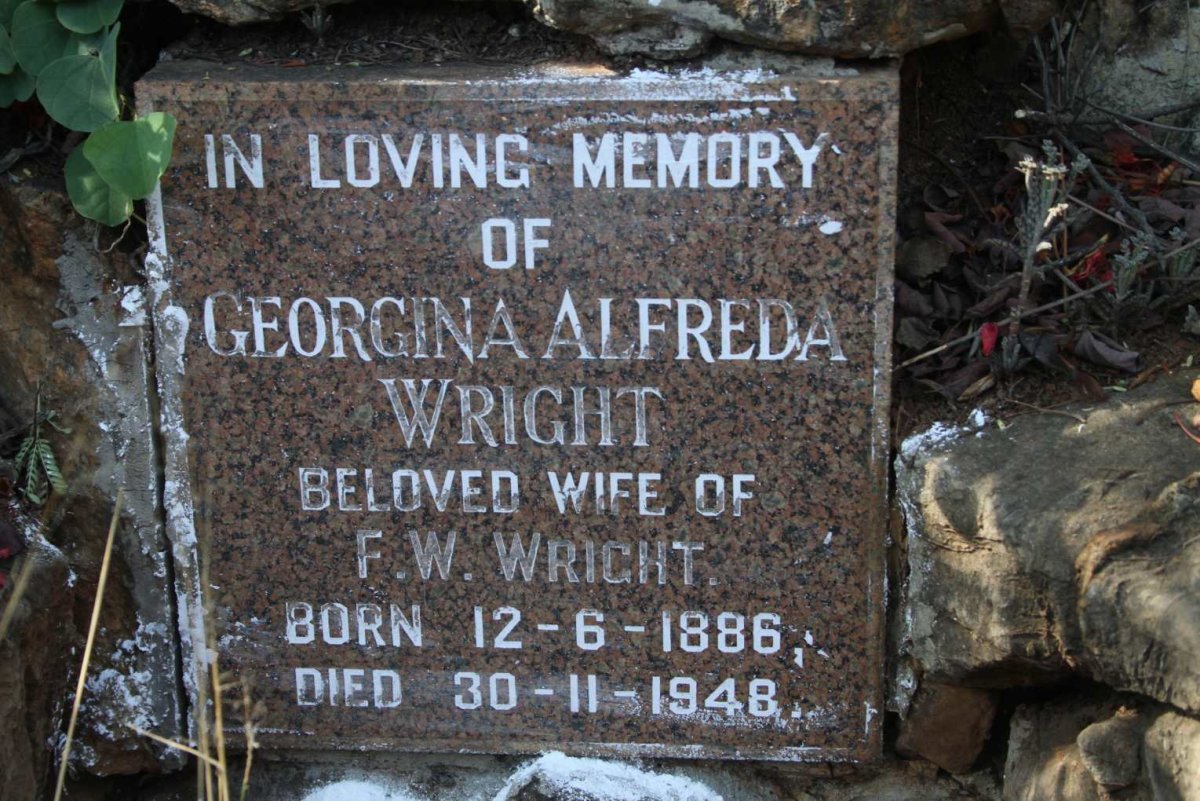 WRIGHT Georgina Alfreda 1886-1948
