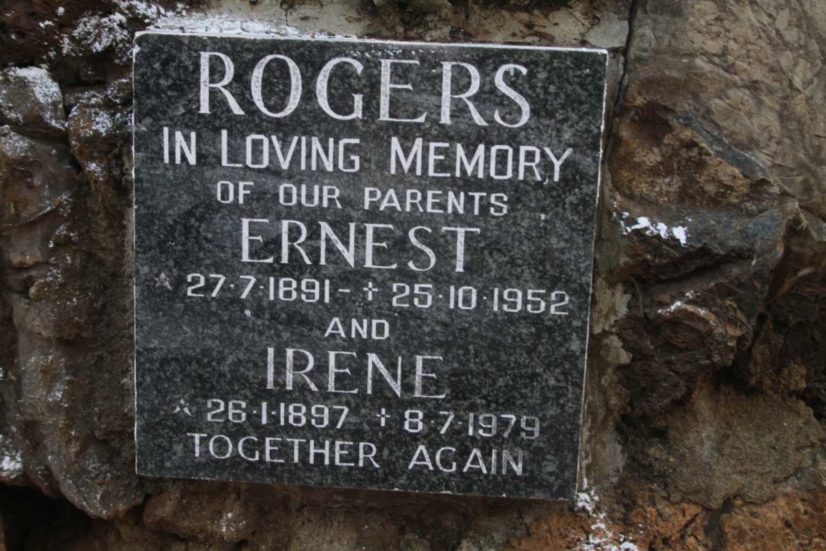 ROGERS Ernest 1891-1952 & Irene 1897-1979