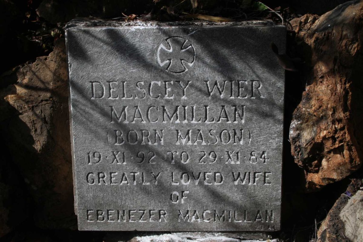 MACMILLAN Delscey Wier nee MASON 1892-1984