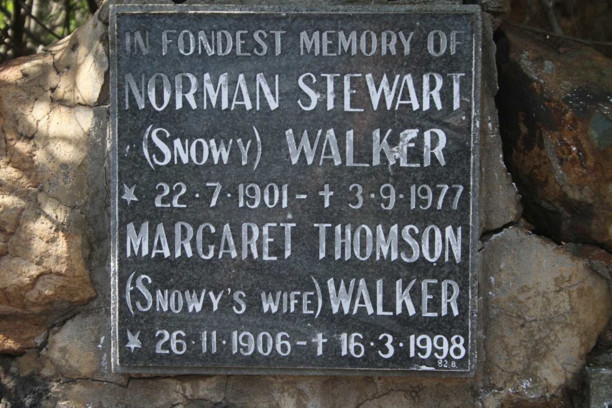 WALKER Norman Stewart 1901-1977 & Margaret Thomson 1906-1998