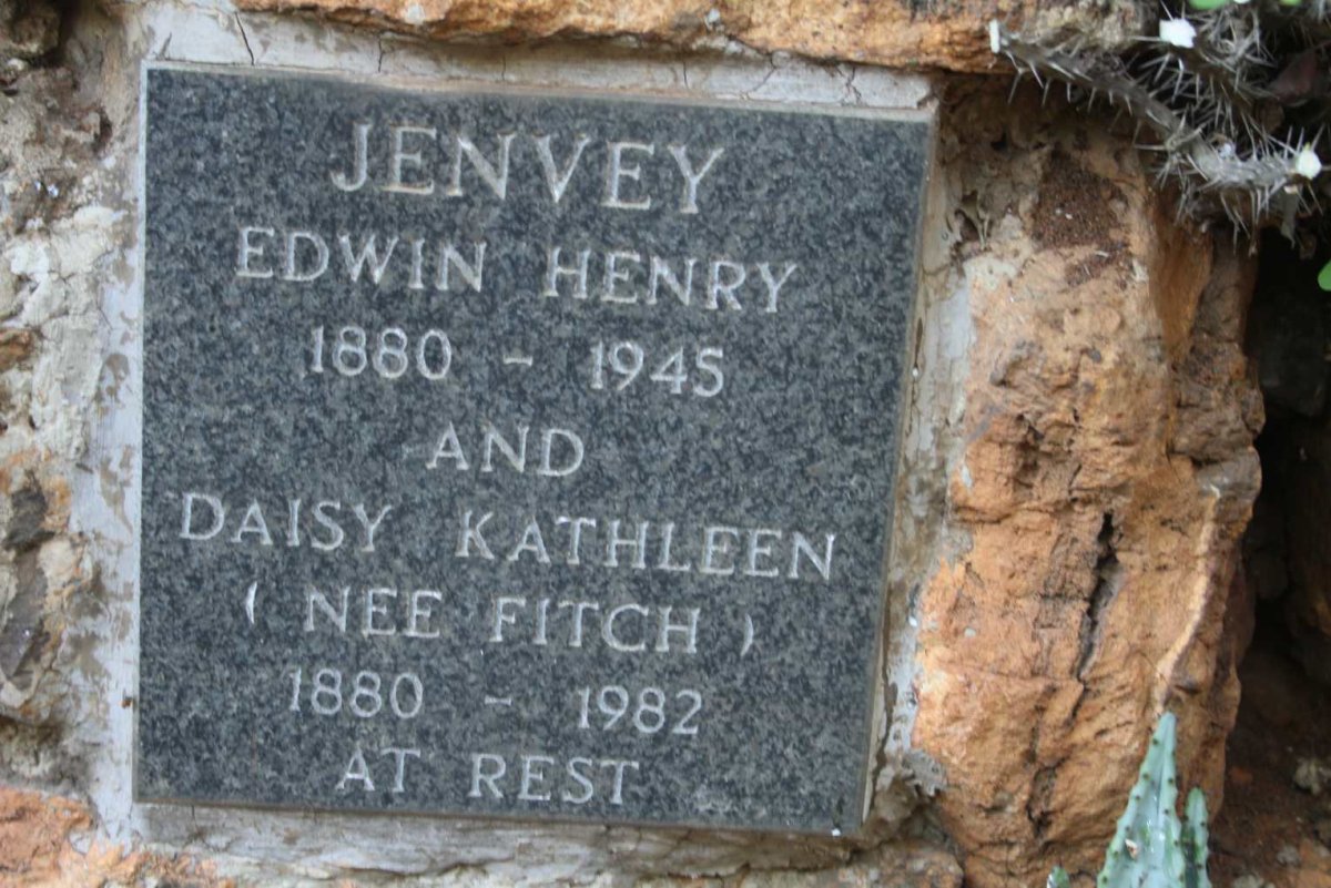 JENVEY Edwin Henry 1880-1945 & Daisy Kathleen FITCH 1880-1982 