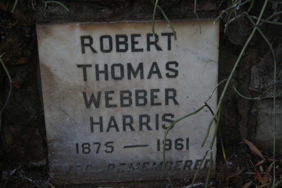 HARRIS Robert Thomas Webber 1875-1961