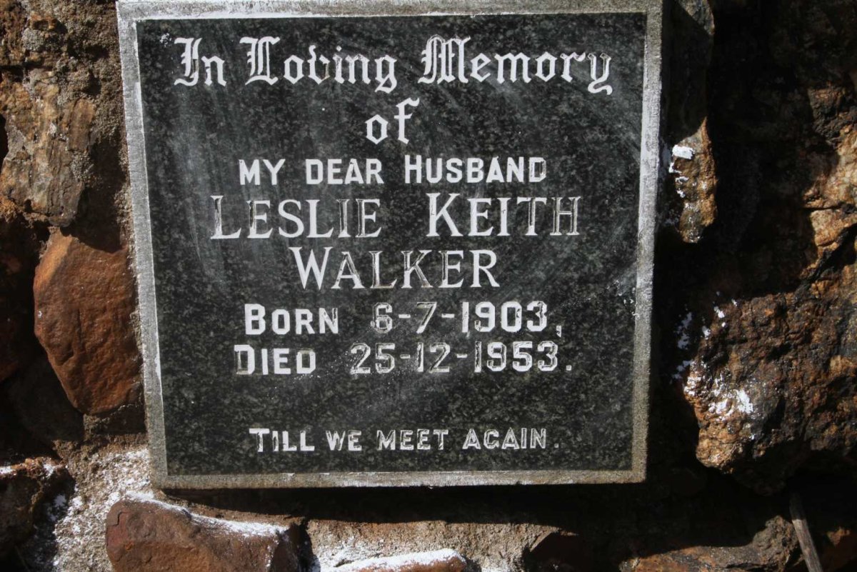 WALKER Leslie Keith 1903-1953