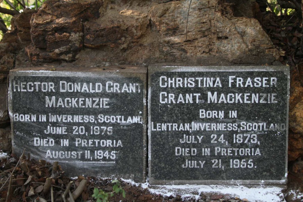 MACKENZIE Christina Fraser Grant 1873-1955 :: MACKENZIE Hector Donald Grant 1875-1945