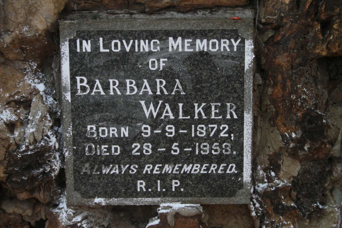 WALKER Barbara 1872-1953