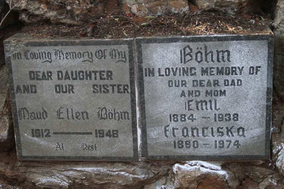 BOHM Emil 1884-1938 & Franciska 1890-1974 :: BOHM Maud Ellen 1912-1948