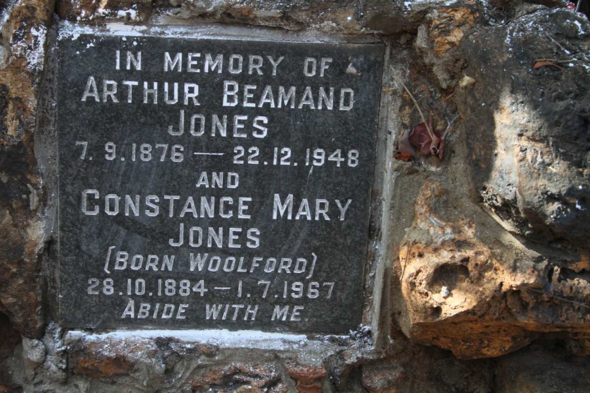 JONES Arthur Beamand 1876-1948 & Constance Mary WOOLFORD 1884-1967