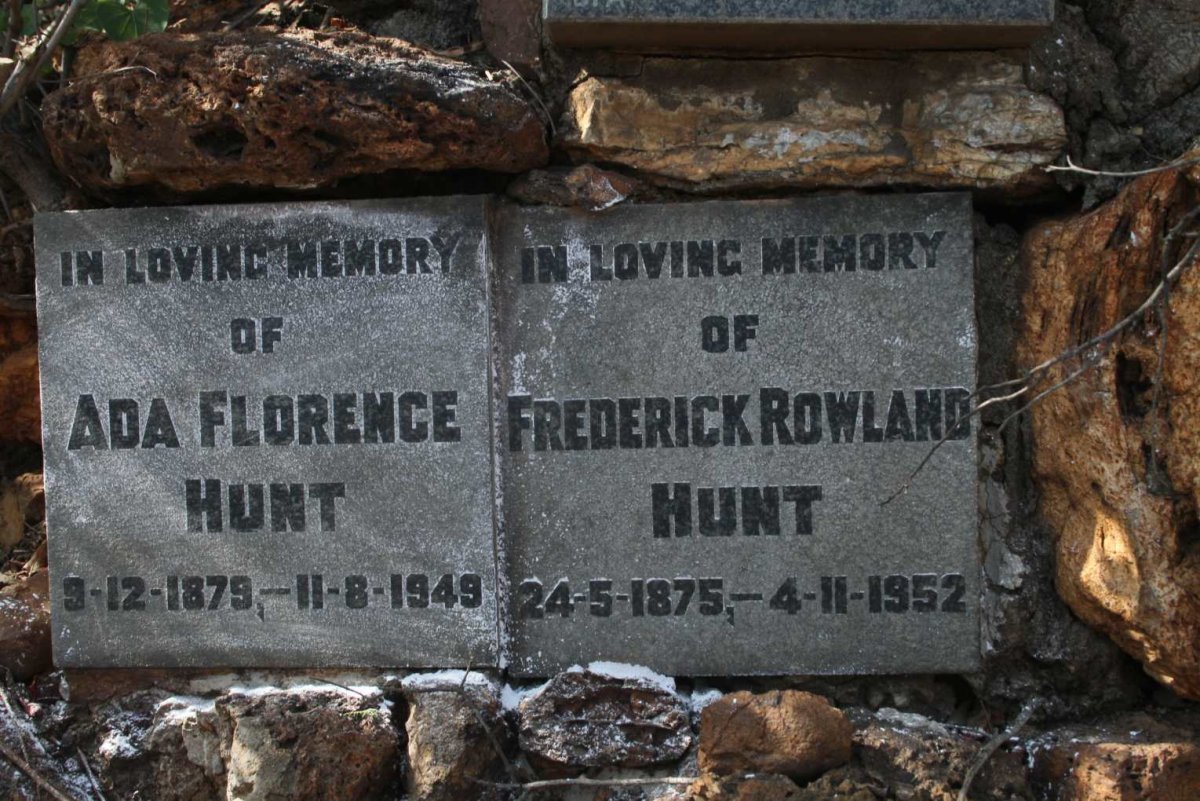 HUNT Frederick Rowland 1875-1952 :: HUNT Ada Florence 1879-1949