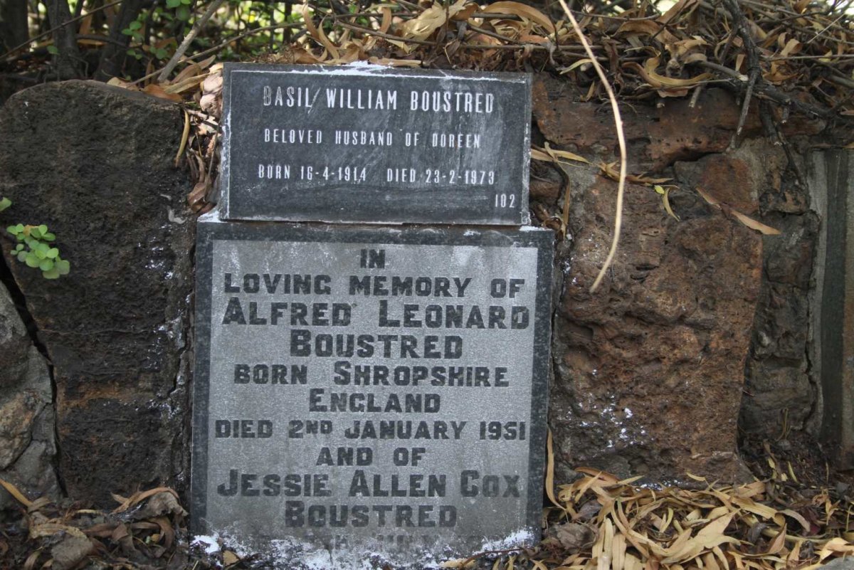 BOUSTRED Alfred Leonard -1951 & Jessie Allan Cox :: BOUSTRED Basil William 1914-1973