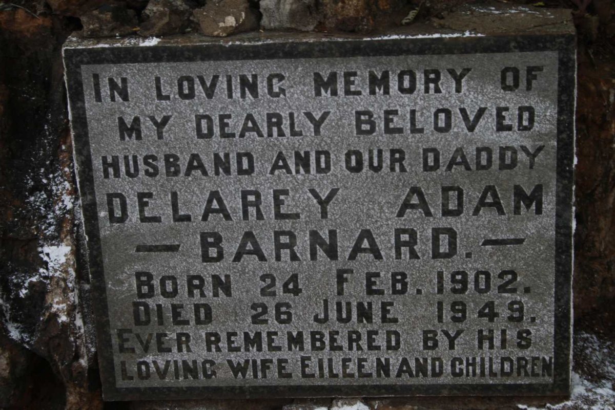 BARNARD Delarey Adam 1902-1949