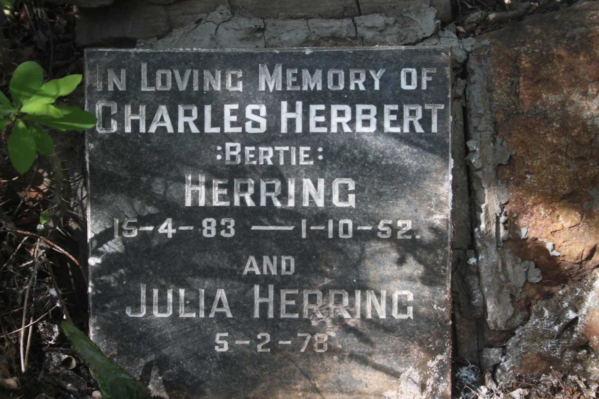 HERRING Charles Herbert 1883-1952 & Julia -1978