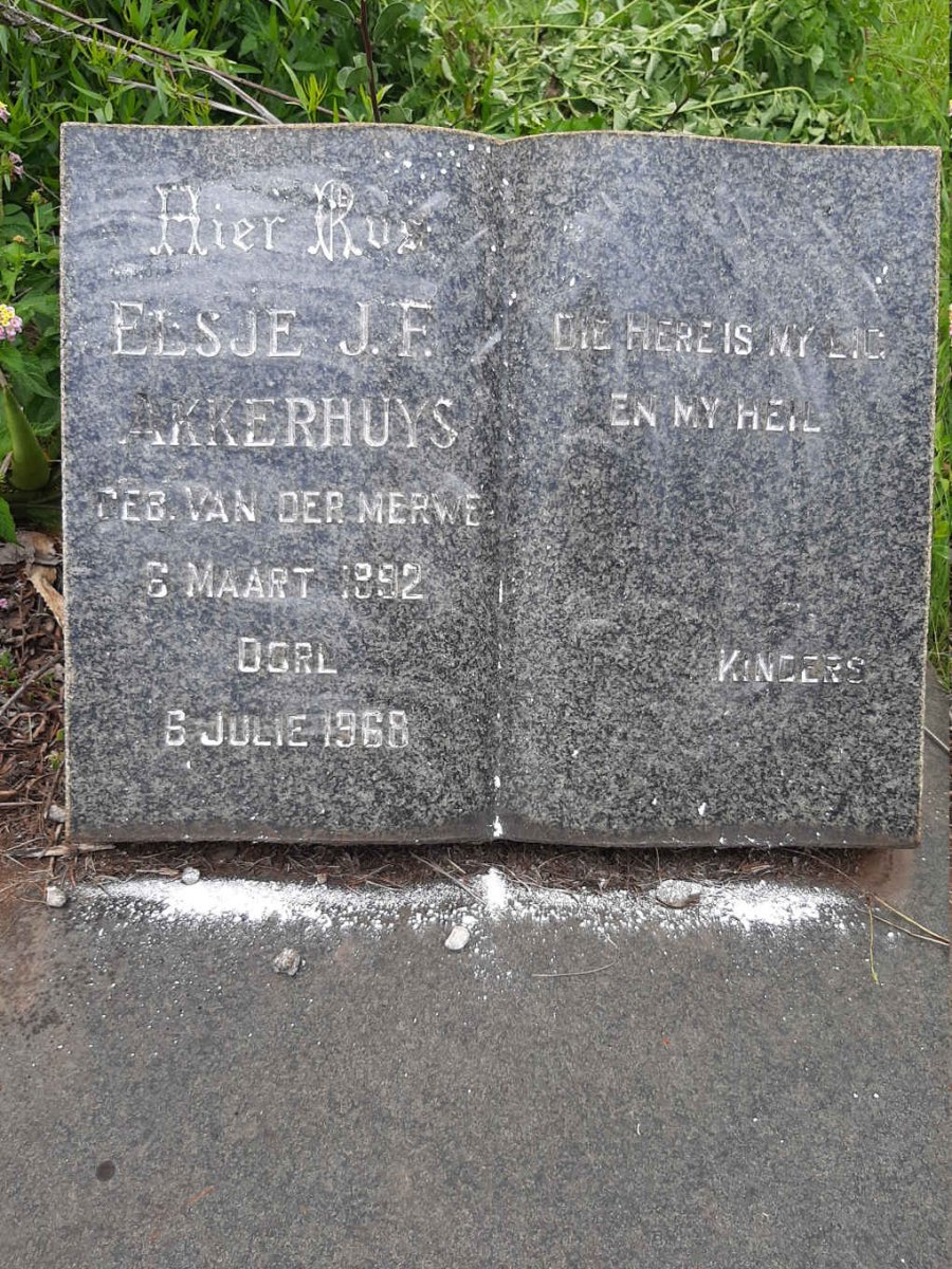 AKKERHUYS Willem 1883-1959 &amp; Elsje J.F. nee VAN DER MERWE 1892-1968 _2