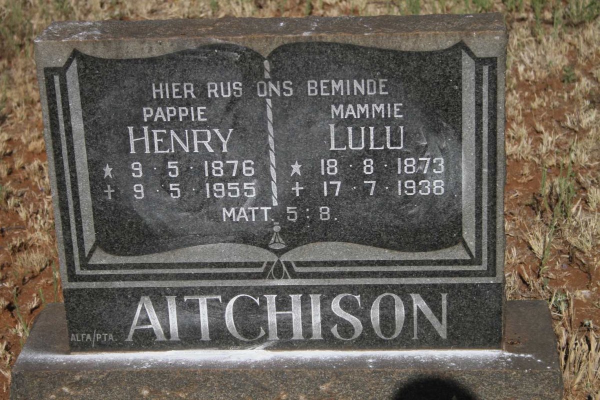 AITCHISON Henry 1876-1955 & Lulu 1873-1938