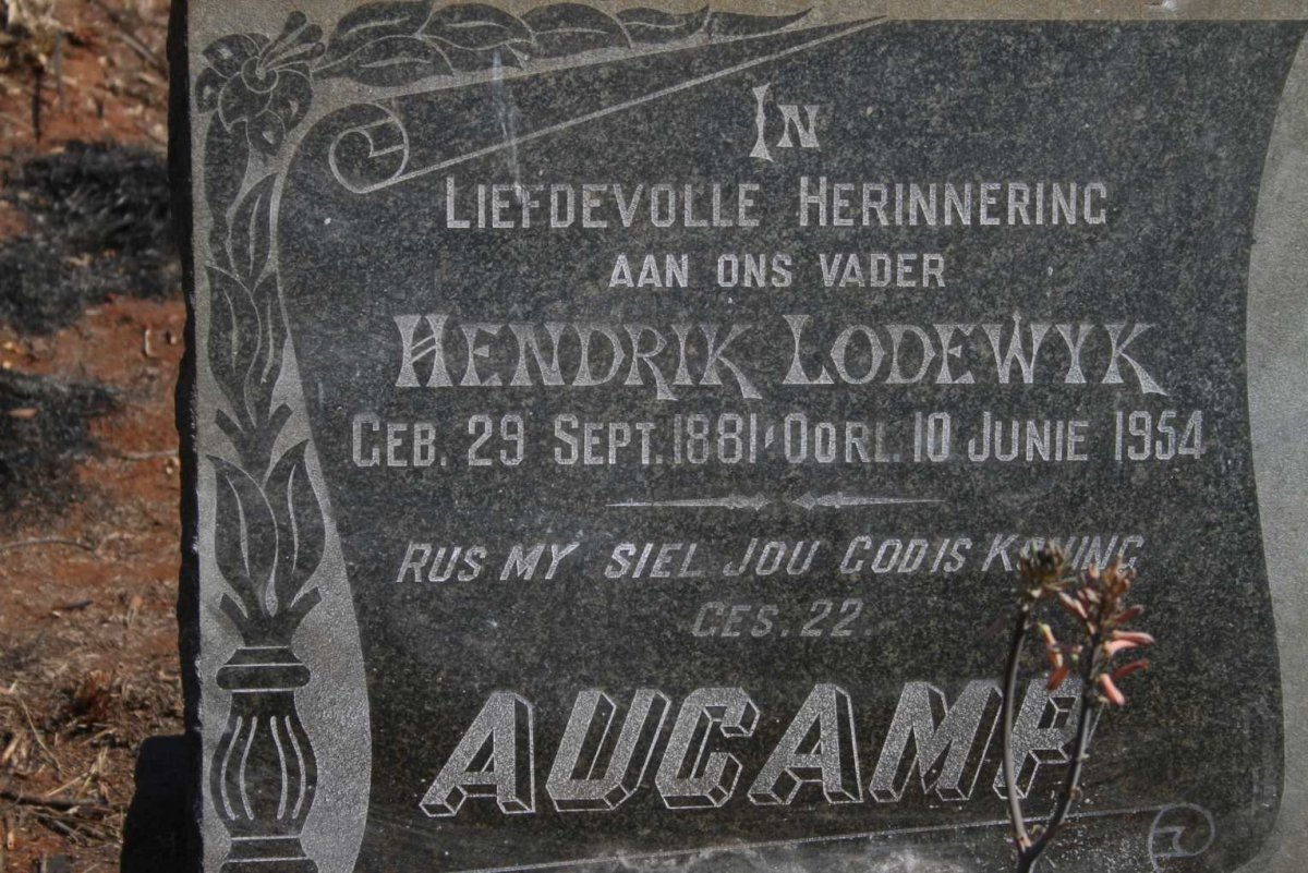 AUCAMP Hendrik Lodewyk 1881-1954