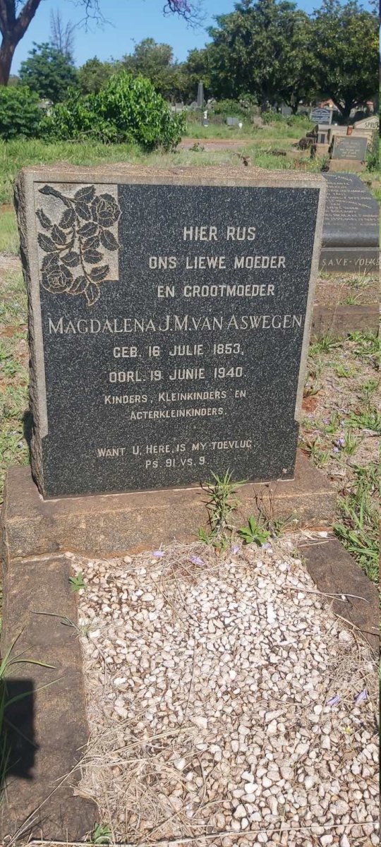 ASWEGEN Magdalena J.M., van 1853-1940