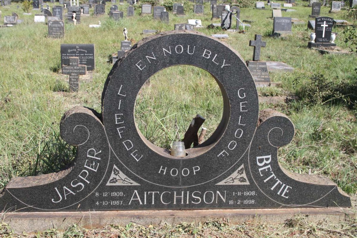 AITCHISON Jasper 1909-1957 & Bettie 1908-1998