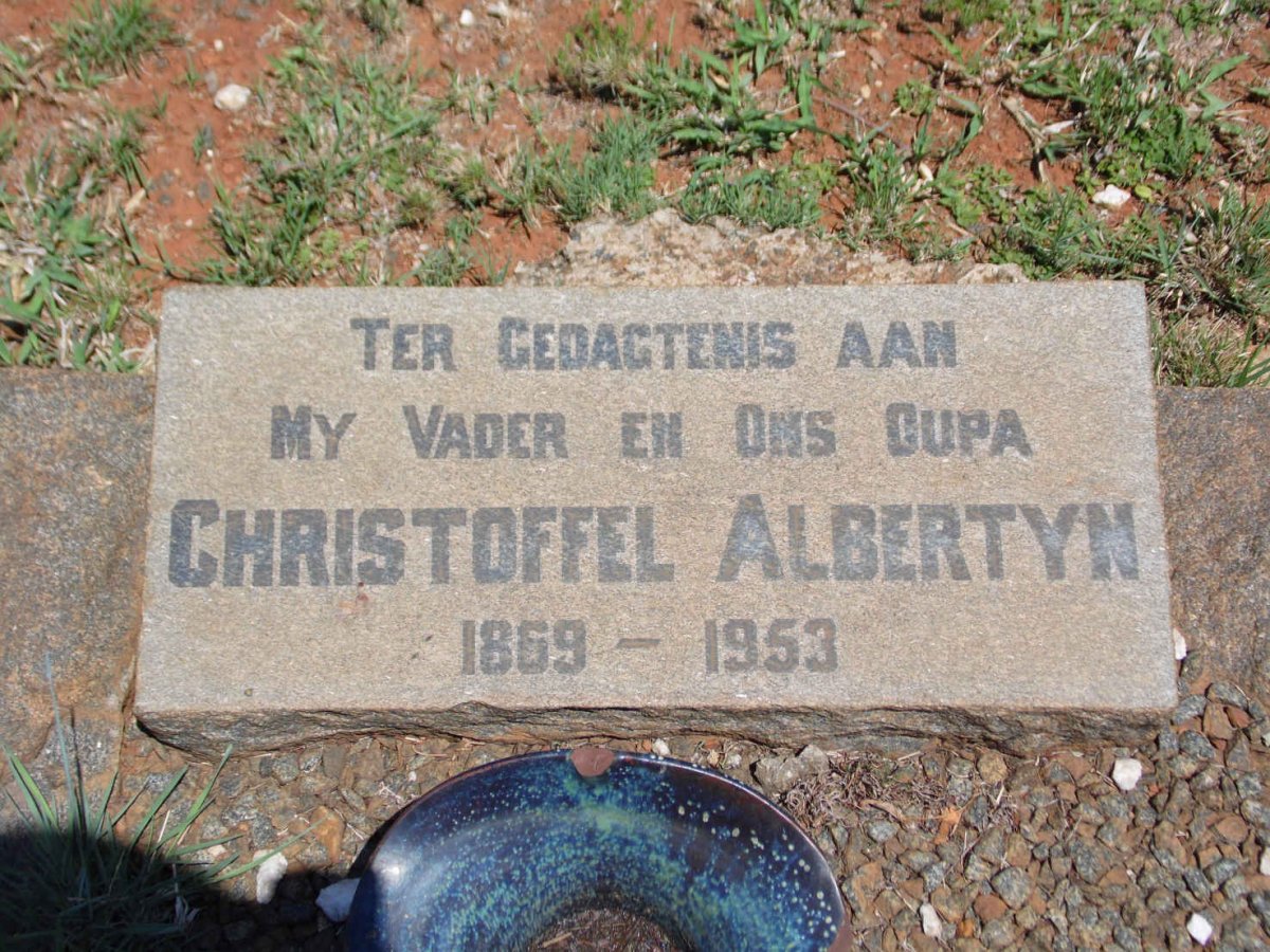ALBERTYN Christoffel 1869-1953