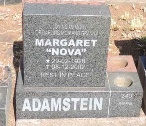 ADAMSTEIN Margaret 1920-2002