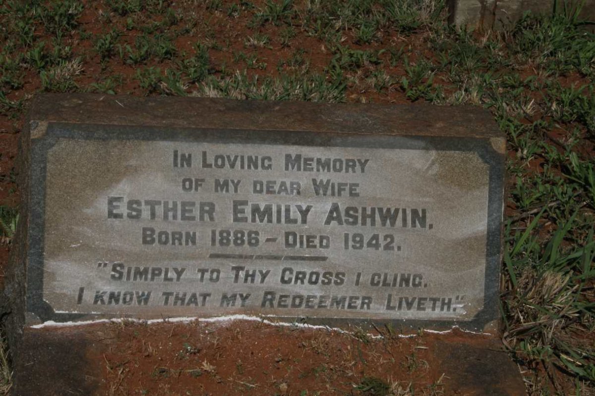 ASHWIN Esther Emily 1886-1942