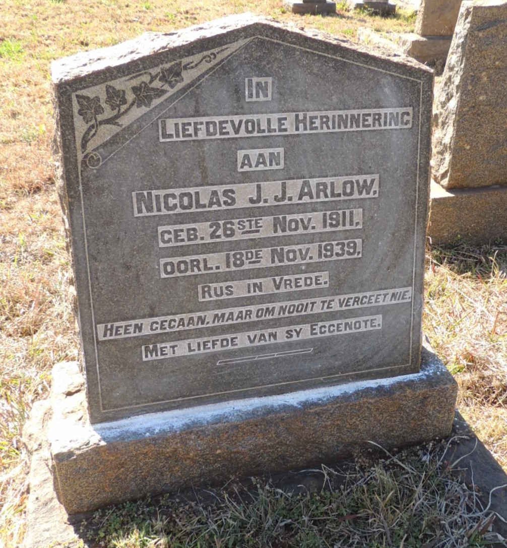 ARLOW Nicolas J.J. 1911-1939