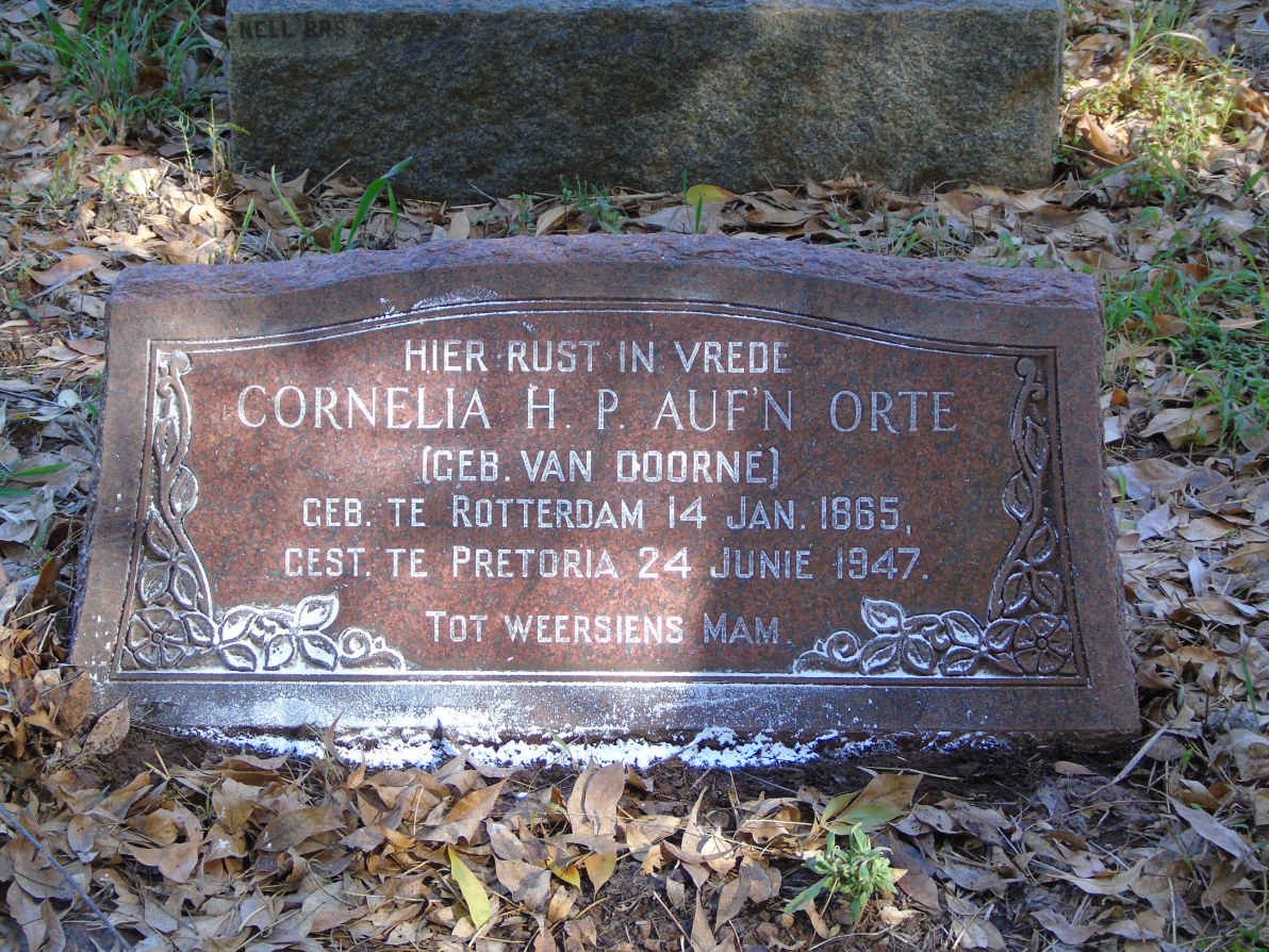 AUF'N ORTE Cornelia H.P. 1865-1947