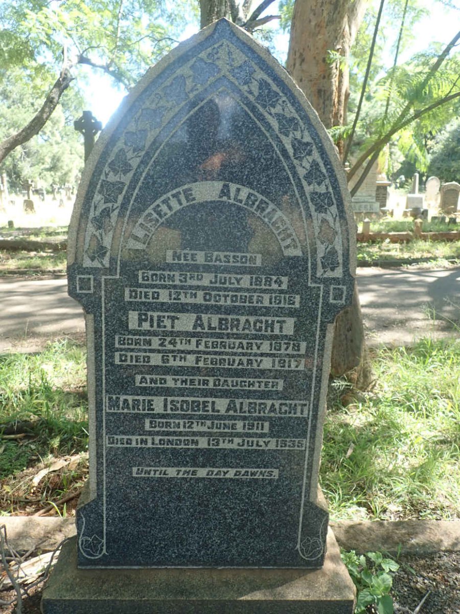 ALBRACHT Piet 1878-1917 &amp; Lisette BASSON 1884-1916 :: ALBRACHT Marie Isobel 1911-1935