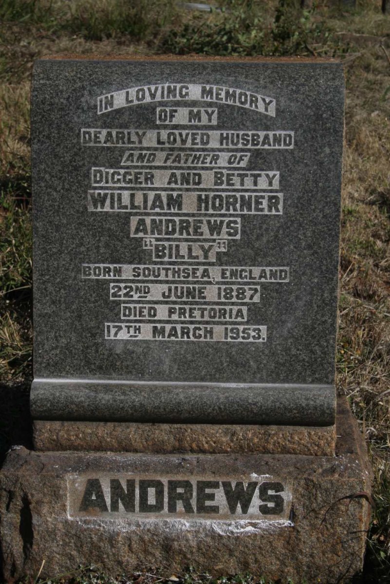 ANDREWS William Horner 1887-1953